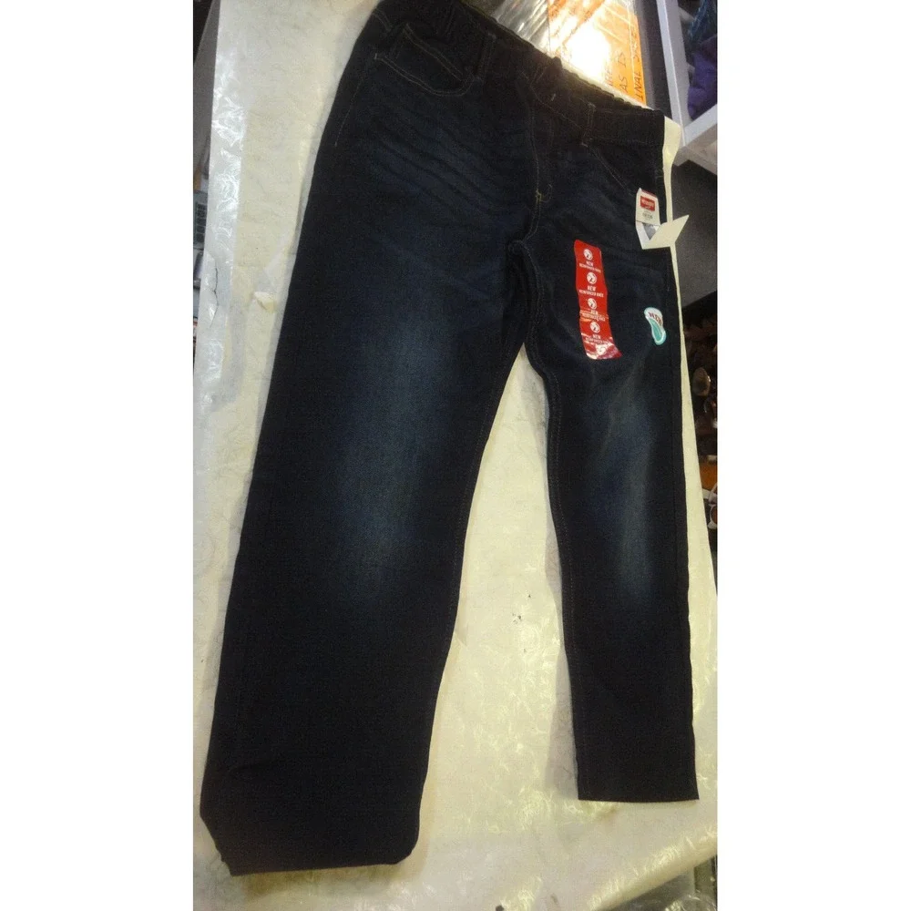 Wrangler‎ Slim fit boys 14 husky denim dark blue jeans NWT